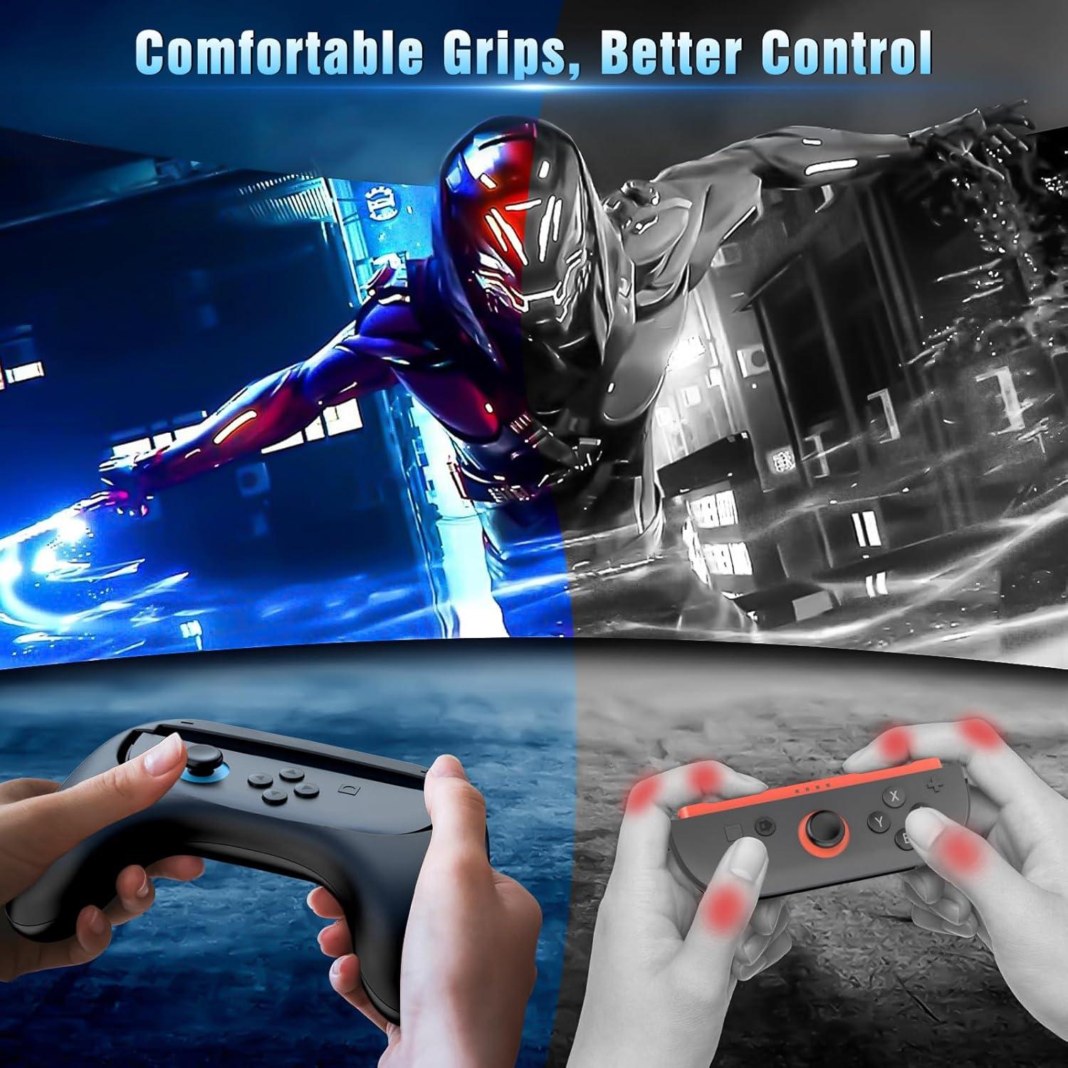 imageTiMOVO Carrying Case Compatible with Nintendo Switch 2 with 10 Game Cartridges and Controller Grip Compatible with Nintendo Switch 2 JoyCon Black