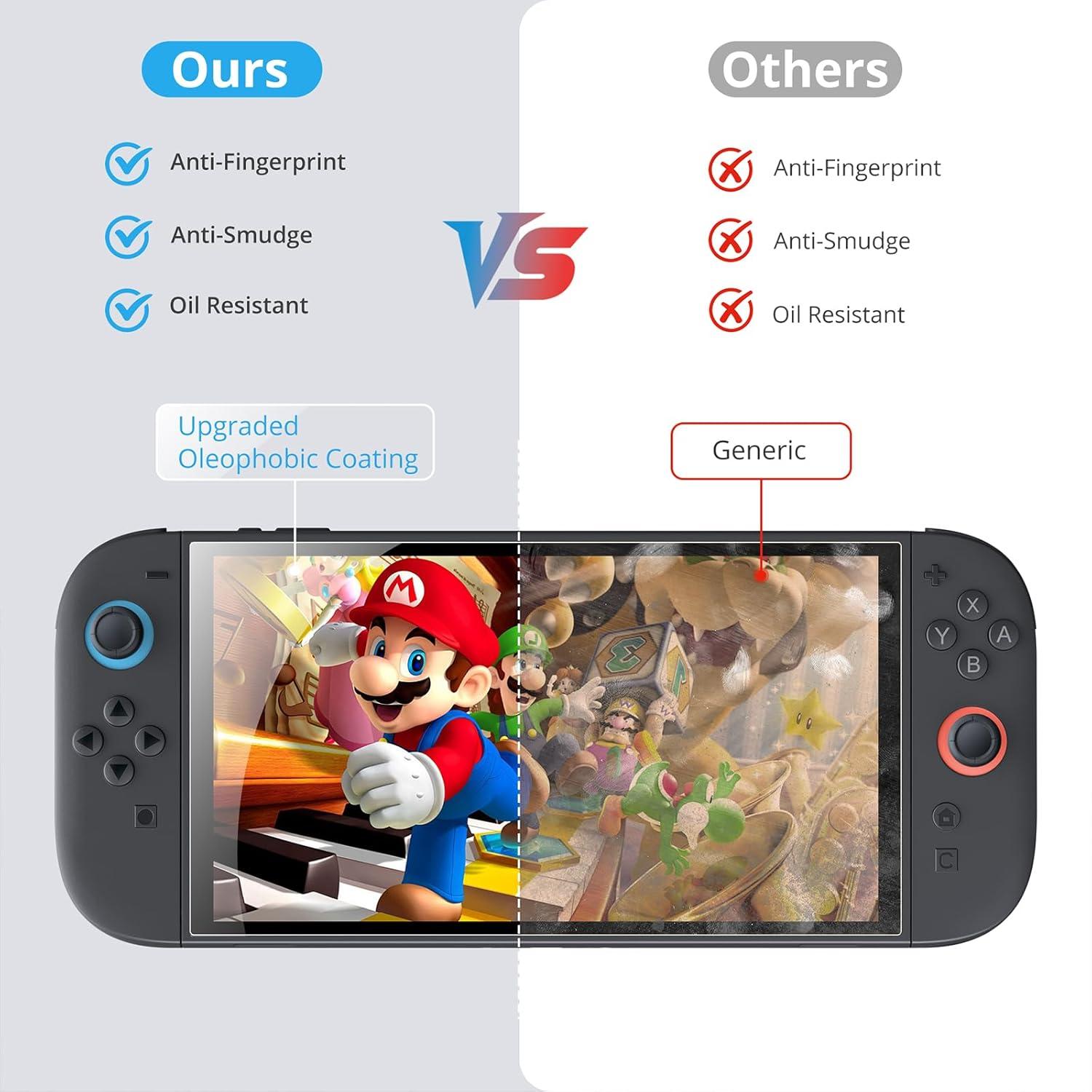 imageTiMOVO Carrying Case for Nintendo Switch 2 2025 with Protective Hard Shell and 4 pack Tempered Glass Screen Protector for Nintendo Switch 2