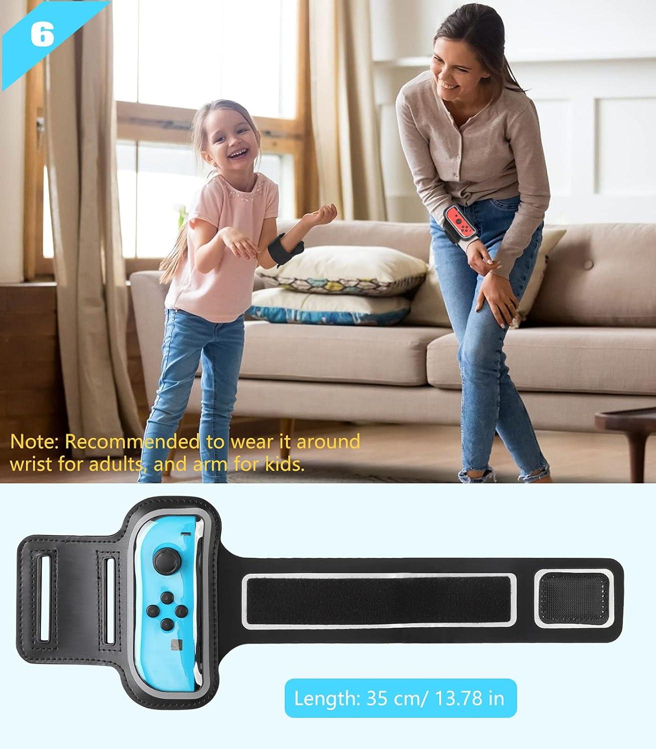 image:imageTiMOVO Wrist Bands Straps Compatible with Nintendo Switch 2024 2023 2022 2021 2020 Switch Sports Switch Zumba Burn It Up Cardio Boxing Series2 Pack Adjustable Elastic Armband for JoyCon