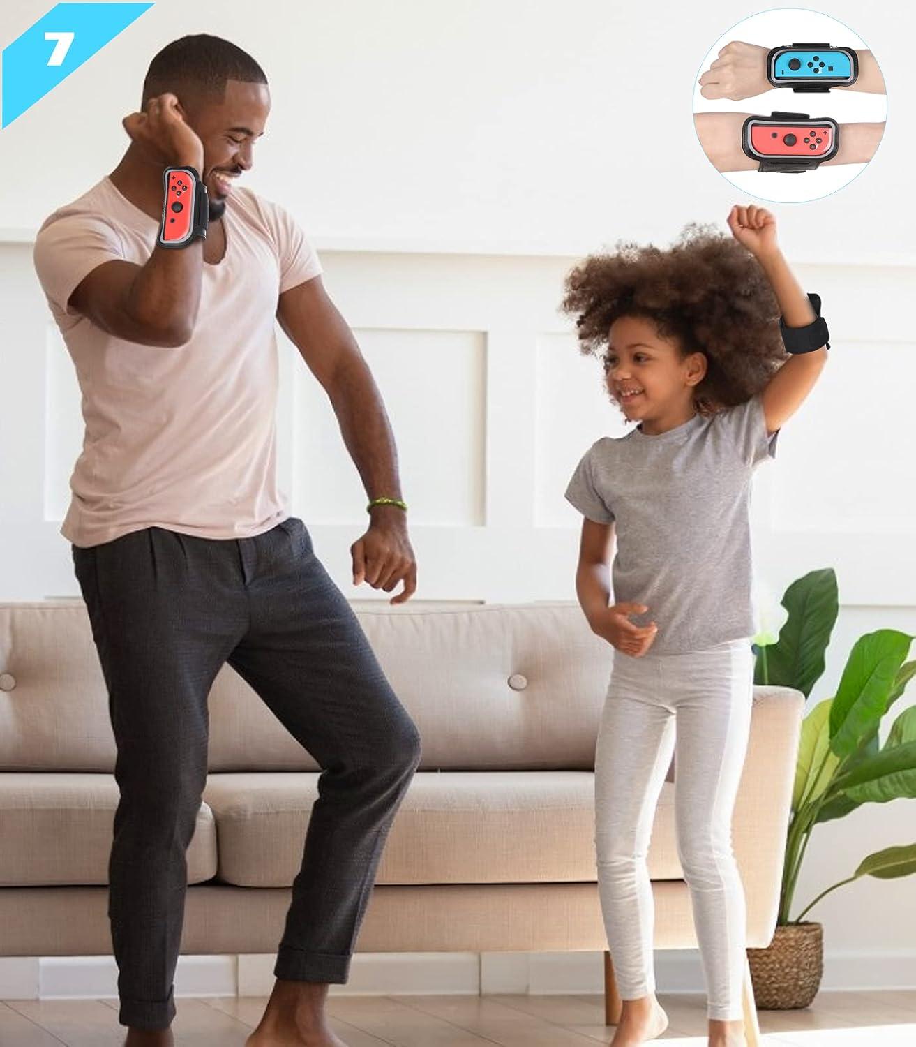 image:imageTiMOVO Wrist Bands Straps Compatible with Nintendo Switch 2024 2023 2022 2021 2020 Switch Sports Switch Zumba Burn It Up Cardio Boxing Series2 Pack Adjustable Elastic Armband for JoyCon