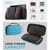 TiMOVO Portable Carrying Case for Nintendo Switch 2 2025, Large Capacity, Protective Hard Shell Travel Case Pouch for Switch 2 with 20 Game Card Slots and Pockets for Console & Accessories, Black(Blue)
