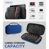 TiMOVO Portable Carrying Case for Nintendo Switch 2 2025, Large Capacity, Protective Hard Shell Travel Case Pouch for Switch 2 with 20 Game Card Slots and Pockets for Console & Accessories, Black(Dark Blue)