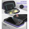 TiMOVO Portable Carrying Case for Nintendo Switch 2 2025, Large Capacity, Protective Hard Shell Travel Case Pouch for Switch 2 with 20 Game Card Slots and Pockets for Console & Accessories, Black(Purple)