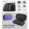 TiMOVO Portable Carrying Case for Nintendo Switch 2 2025, Large Capacity, Protective Hard Shell Travel Case Pouch for Switch 2 with 20 Game Card Slots and Pockets for Console & Accessories, Black(Purple)