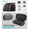 TiMOVO Portable Carrying Case for Nintendo Switch 2 2025, Large Capacity, Protective Hard Shell Travel Case Pouch for Switch 2 with 20 Game Card Slots and Pockets for Console & Accessories, Black(Gray)