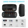 TiMOVO Portable Carrying Case for Nintendo Switch 2 2025, Large Capacity, Protective Hard Shell Travel Case Pouch for Switch 2 with 20 Game Card Slots and Pockets for Console & Accessories, Black(Dark Black)