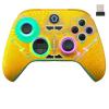 TiMOVO PC Controller for Switch/Windows PC/Steam, Wireless Bluetooth Controller with RGB Light/Hall Joysticks/Hall Triggers, Switch Controller with Wireless Adapter for PC, Steam, Android, iOS – Black(Yellow)