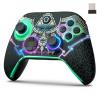 TiMOVO PC Controller for Switch/Windows PC/Steam, Wireless Bluetooth Controller with RGB Light/Hall Joysticks/Hall Triggers, Switch Controller with Wireless Adapter for PC, Steam, Android, iOS – Black(Black)