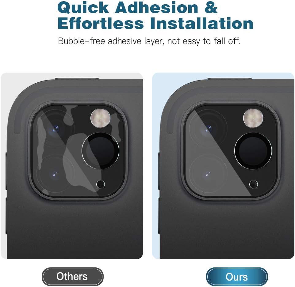 image:imageTiMOVO 2 Pack Camera Lens Protector Compatible with iPad Pro 12911 inch 202220212020 9H Hardness Tempered Glass 3D Camera Lens Film High DefinitionAntiScratchBubbleFree Clear