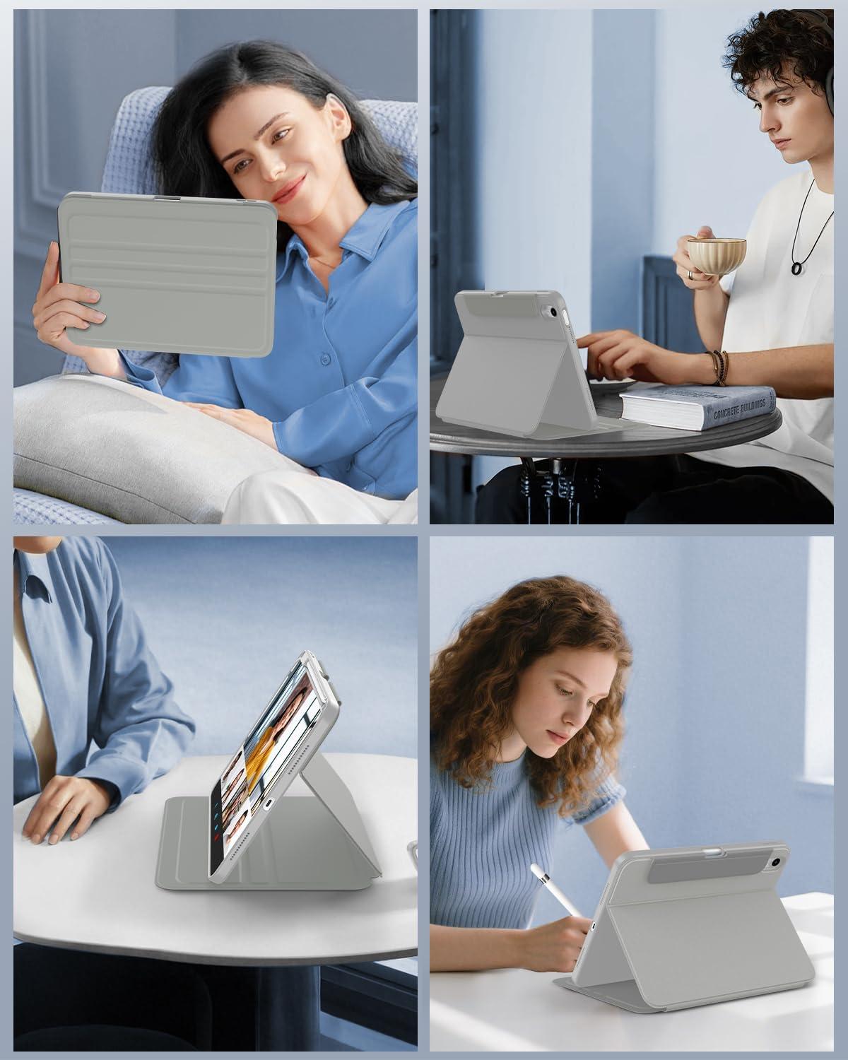 image:imageTiMOVO Case for iPad A16 11th Generation 11 Inch 2025 iPad 10th Generation 109 inch 2022 with Pencil Holder Protective Folio Stand Cover MultiAngle Viewing Blue Starry SkySilver