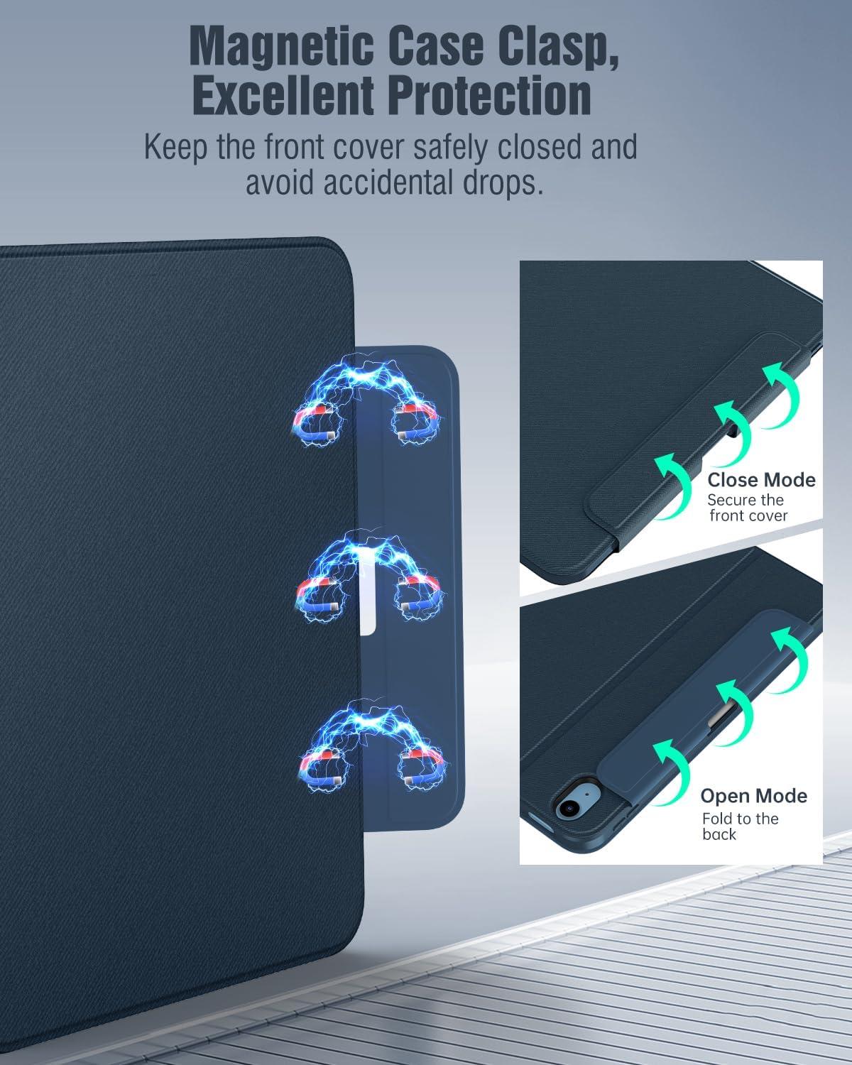 image:imageTiMOVO Case for iPad A16 11th Generation 11 Inch 2025 iPad 10th Generation 109 inch 2022 with Pencil Holder Protective Folio Stand Cover MultiAngle Viewing Blue Starry SkyNavy Blue