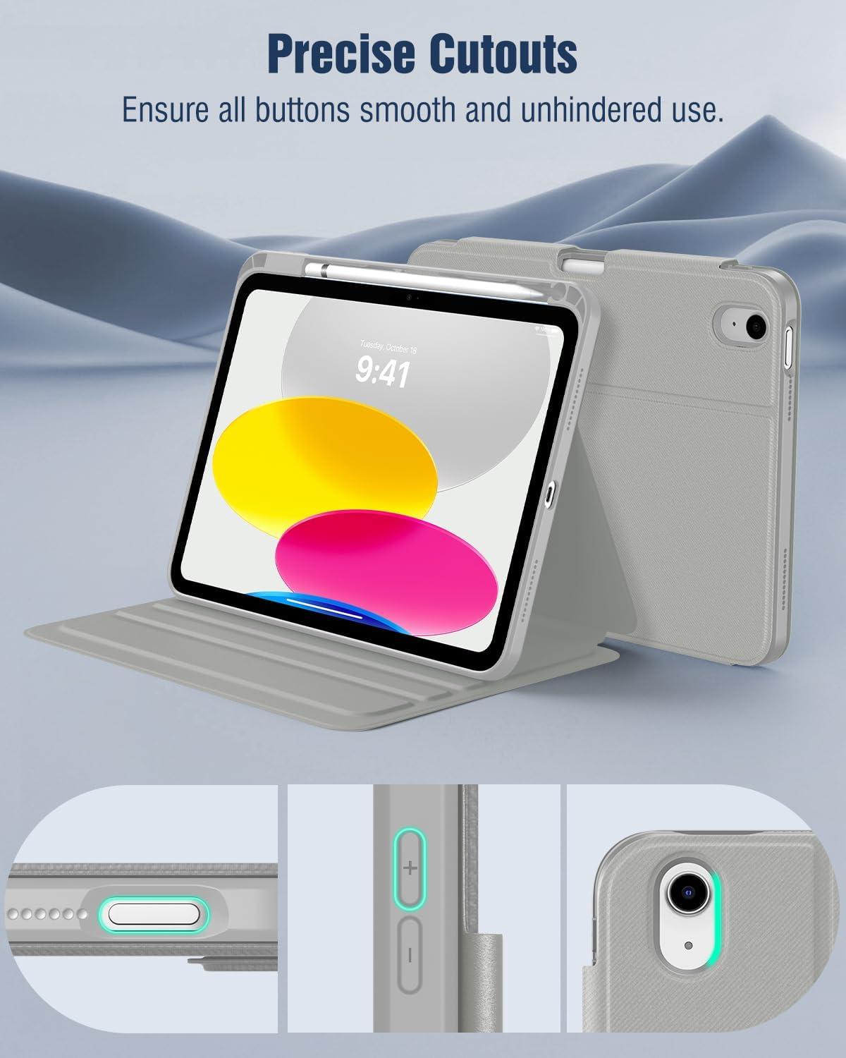 image:imageTiMOVO Case for iPad A16 11th Generation 11 Inch 2025 iPad 10th Generation 109 inch 2022 with Pencil Holder Protective Folio Stand Cover MultiAngle Viewing Blue Starry SkySilver