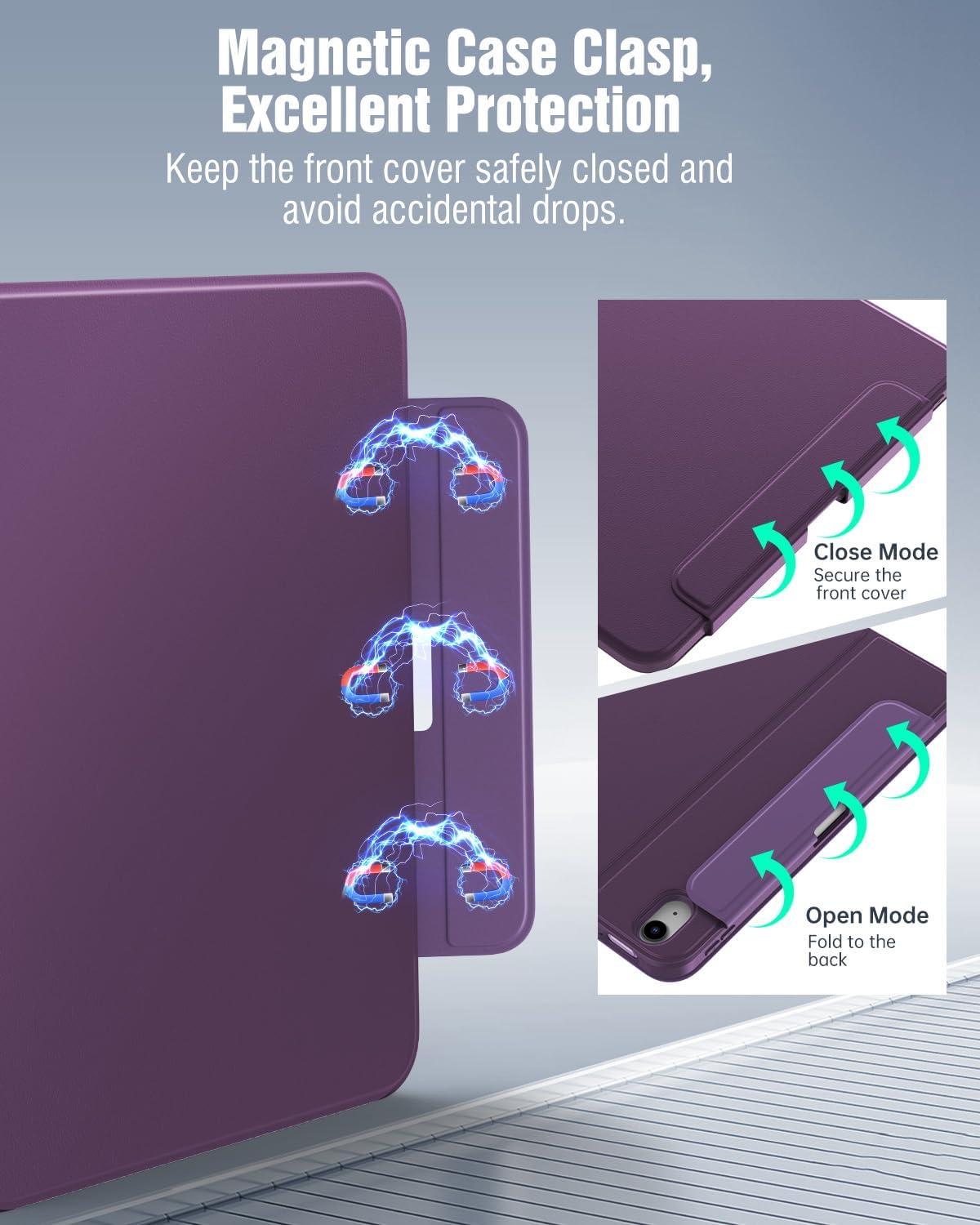 image:imageTiMOVO Case for iPad A16 11th Generation 11 Inch 2025 iPad 10th Generation 109 inch 2022 with Pencil Holder Protective Folio Stand Cover MultiAngle Viewing Blue Starry SkyPurple