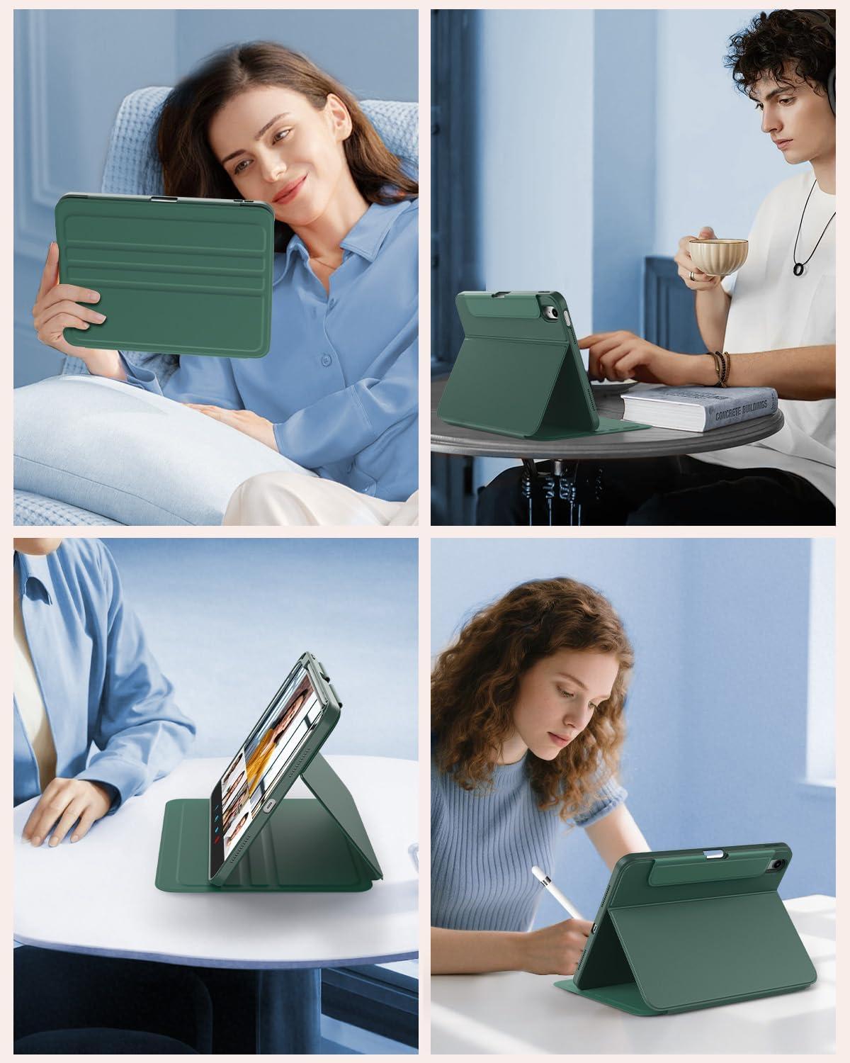 image:imageTiMOVO Case for iPad A16 11th Generation 11 Inch 2025 iPad 10th Generation 109 inch 2022 with Pencil Holder Protective Folio Stand Cover MultiAngle Viewing Blue Starry SkyMidnight Green