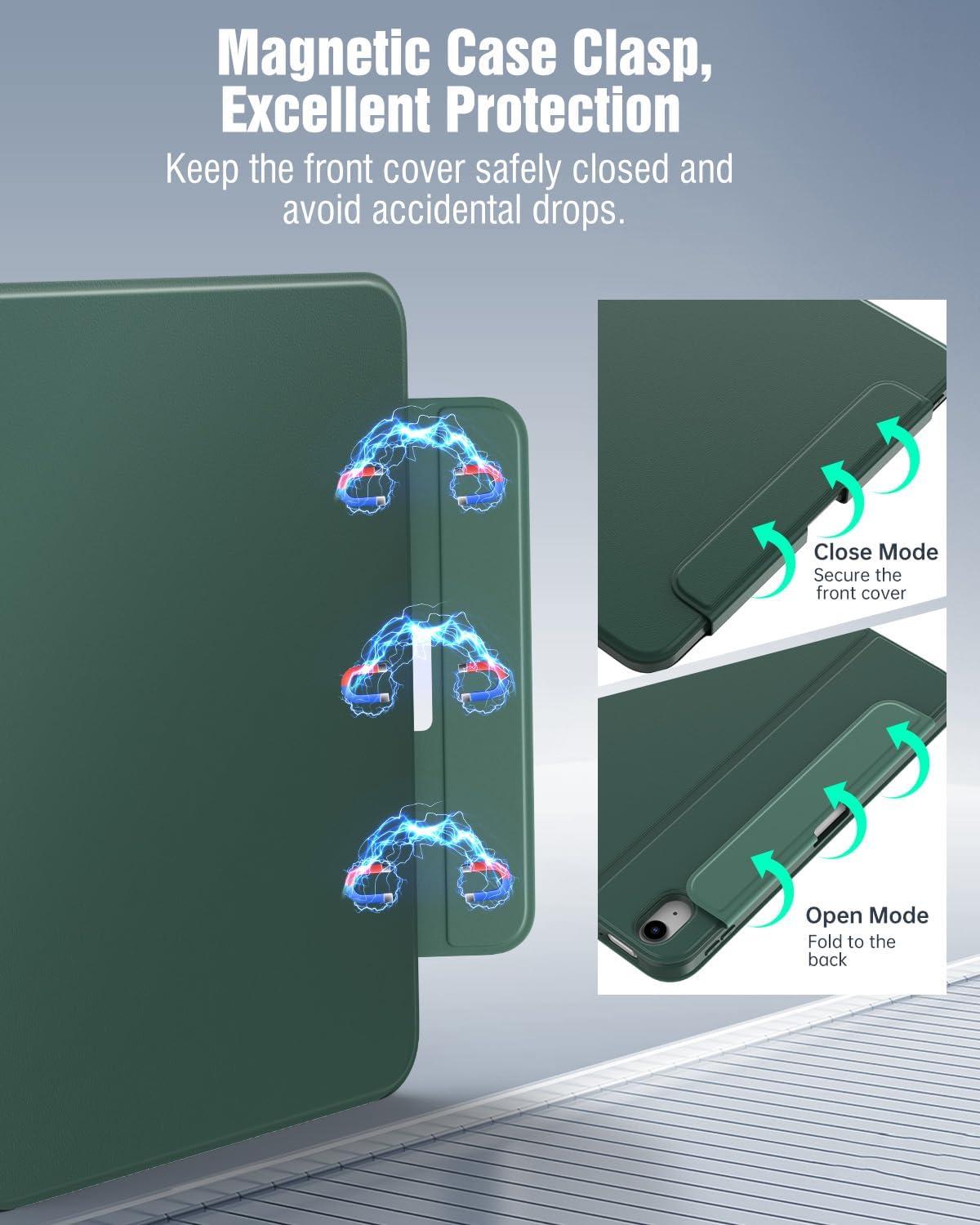 image:imageTiMOVO Case for iPad A16 11th Generation 11 Inch 2025 iPad 10th Generation 109 inch 2022 with Pencil Holder Protective Folio Stand Cover MultiAngle Viewing Blue Starry SkyMidnight Green