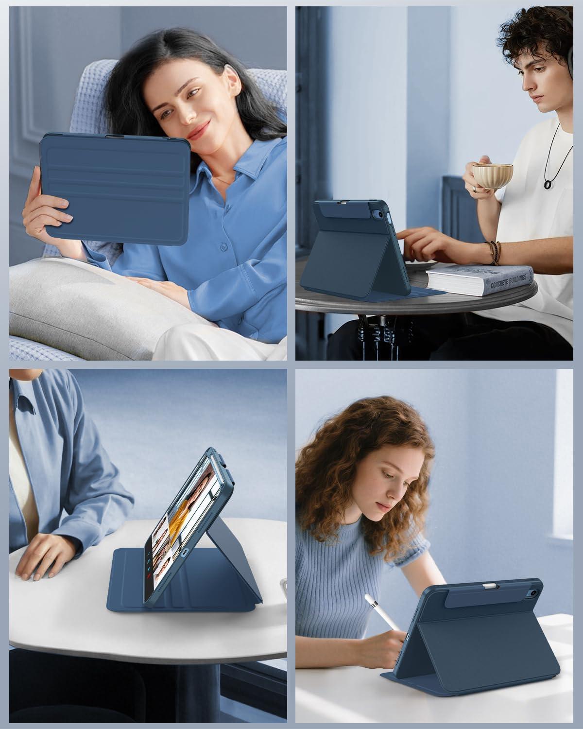 image:imageTiMOVO Case for iPad A16 11th Generation 11 Inch 2025 iPad 10th Generation 109 inch 2022 with Pencil Holder Protective Folio Stand Cover MultiAngle Viewing Blue Starry SkyNavy Blue