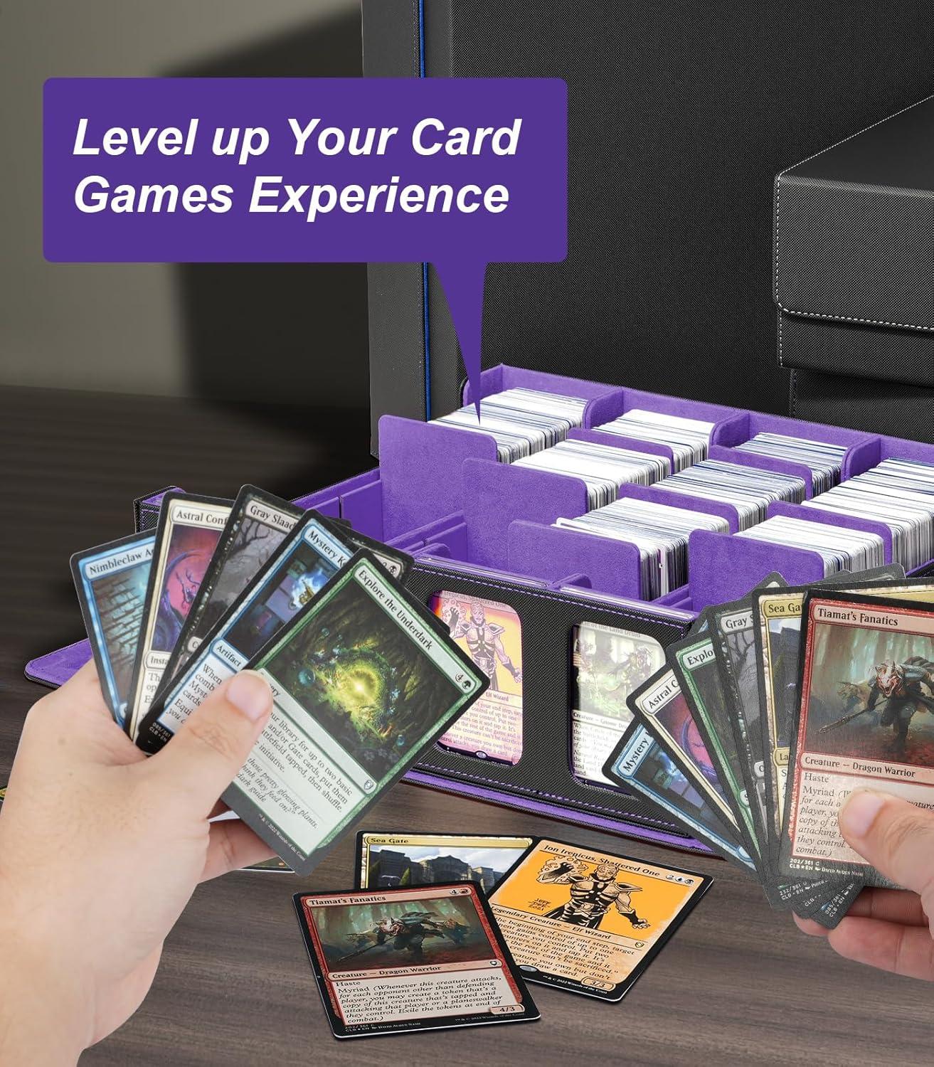 image:imageTiMOVO Trading Card Dividers for Commander Deck Boxes with Builtin Slots 12 PCS Card Supporters Separator for MTG TCG Sports Cards Organizer Box 291335in RedPurple