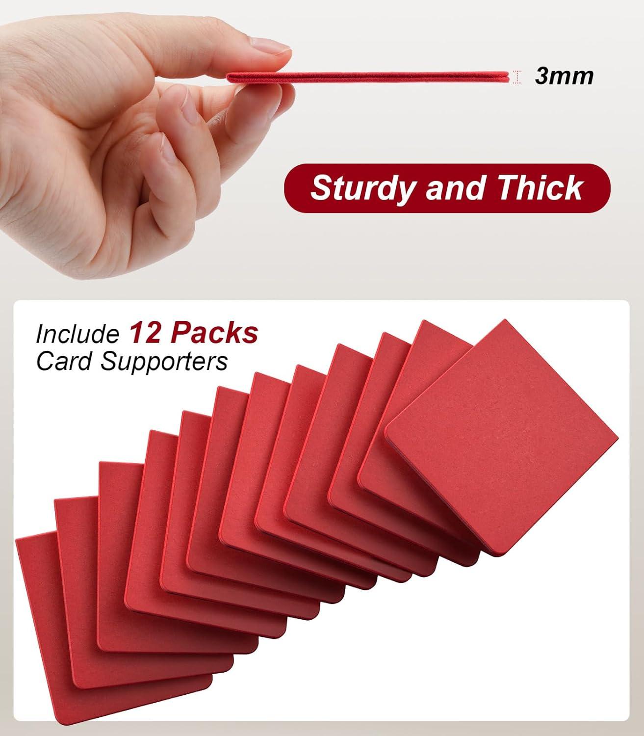 image:imageTiMOVO Trading Card Dividers for Commander Deck Boxes with Builtin Slots 12 PCS Card Supporters Separator for MTG TCG Sports Cards Organizer Box 291335in RedRed