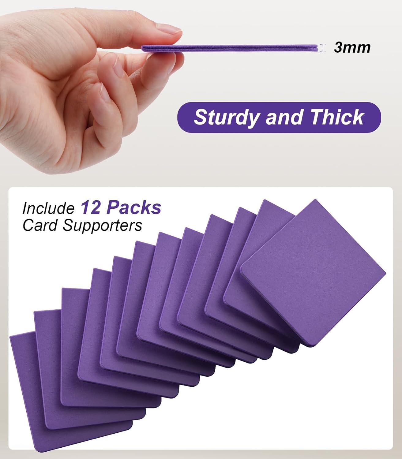 image:imageTiMOVO Trading Card Dividers for Commander Deck Boxes with Builtin Slots 12 PCS Card Supporters Separator for MTG TCG Sports Cards Organizer Box 291335in RedPurple
