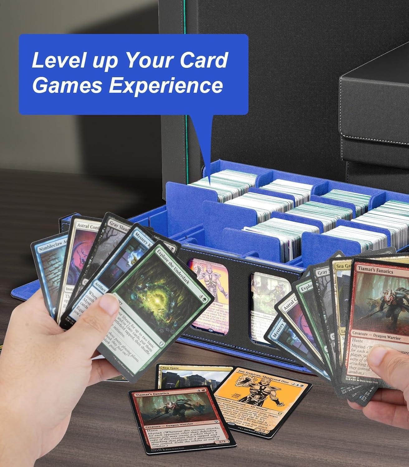 image:imageTiMOVO Trading Card Dividers for Commander Deck Boxes with Builtin Slots 12 PCS Card Supporters Separator for MTG TCG Sports Cards Organizer Box 291335in RedBlue