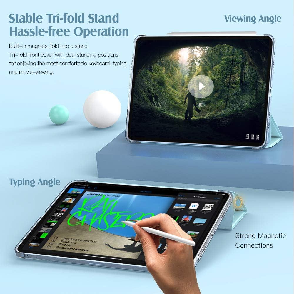 image:imageTiMOVO for iPad Air 11 Inch Case M3M220252024 iPad Air 5th Generation 20224th Gen 2020 109 Inch Slim Hard Translucent Back Cover Support Auto WakeSleep Space GraySky Blue