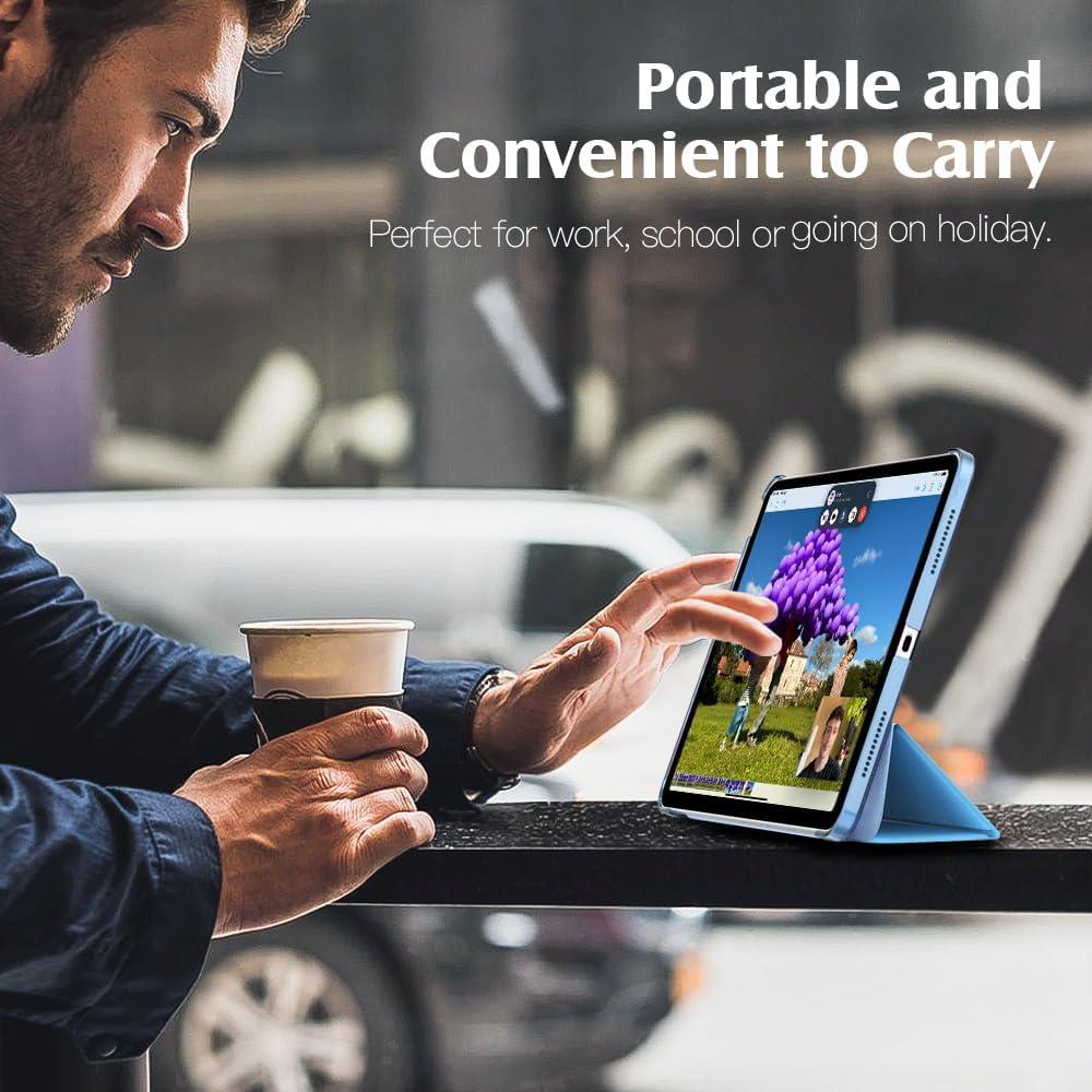 image:imageTiMOVO for iPad Air 11 Inch Case M3M220252024 iPad Air 5th Generation 20224th Gen 2020 109 Inch Slim Hard Translucent Back Cover Support Auto WakeSleep Space GrayDodger Blue