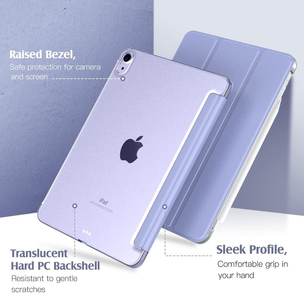 image:imageTiMOVO for iPad Air 11 Inch Case M3M220252024 iPad Air 5th Generation 20224th Gen 2020 109 Inch Slim Hard Translucent Back Cover Support Auto WakeSleep Space GrayALavender Purple