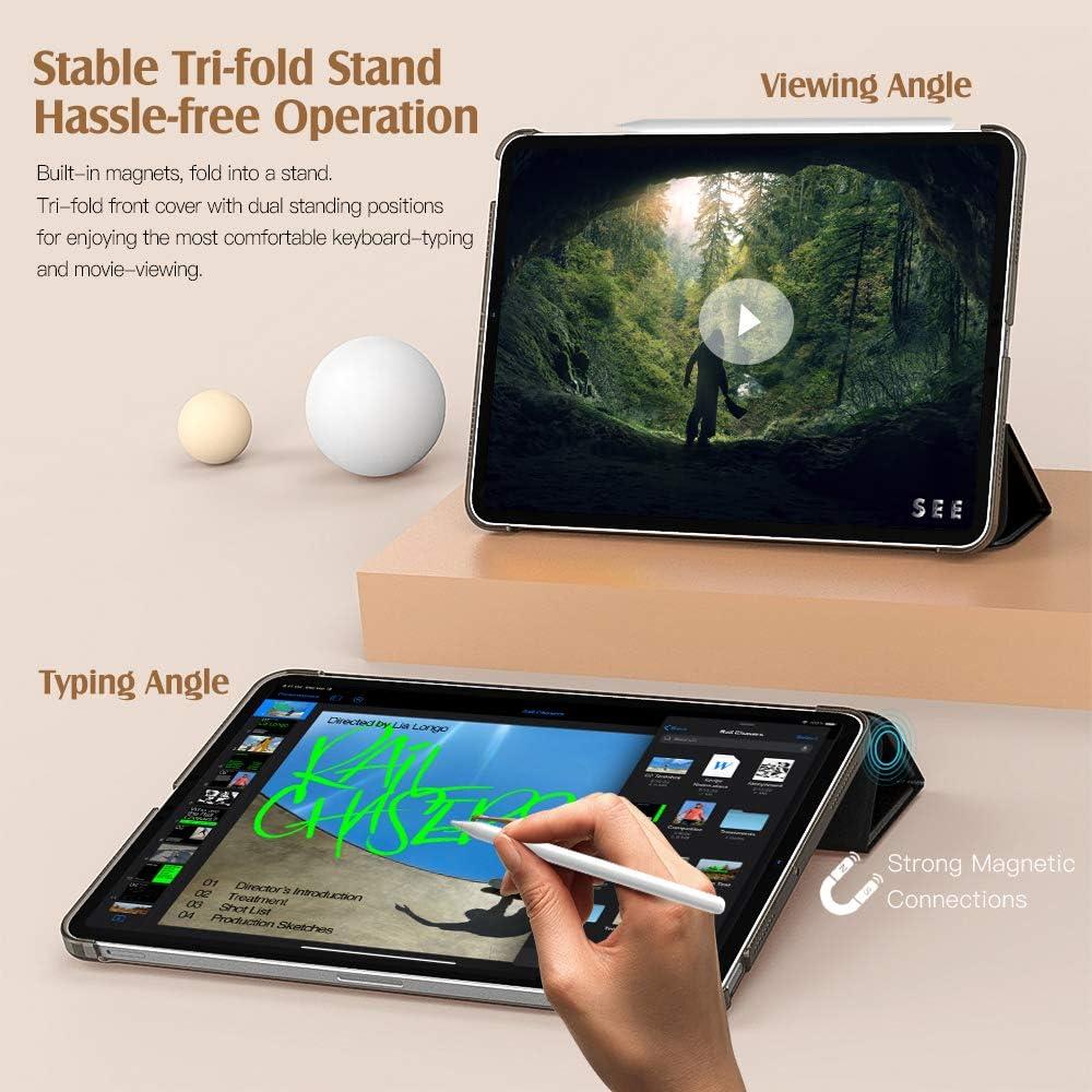 image:imageTiMOVO for iPad Air 11 Inch Case M3M220252024 iPad Air 5th Generation 20224th Gen 2020 109 Inch Slim Hard Translucent Back Cover Support Auto WakeSleep Space GrayABlack