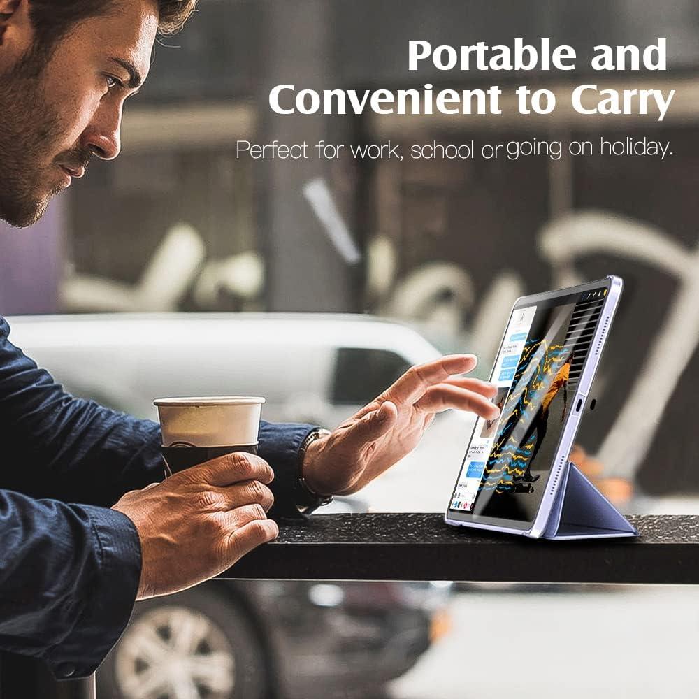 image:imageTiMOVO for iPad Air 11 Inch Case M3M220252024 iPad Air 5th Generation 20224th Gen 2020 109 Inch Slim Hard Translucent Back Cover Support Auto WakeSleep Space GrayALavender Purple