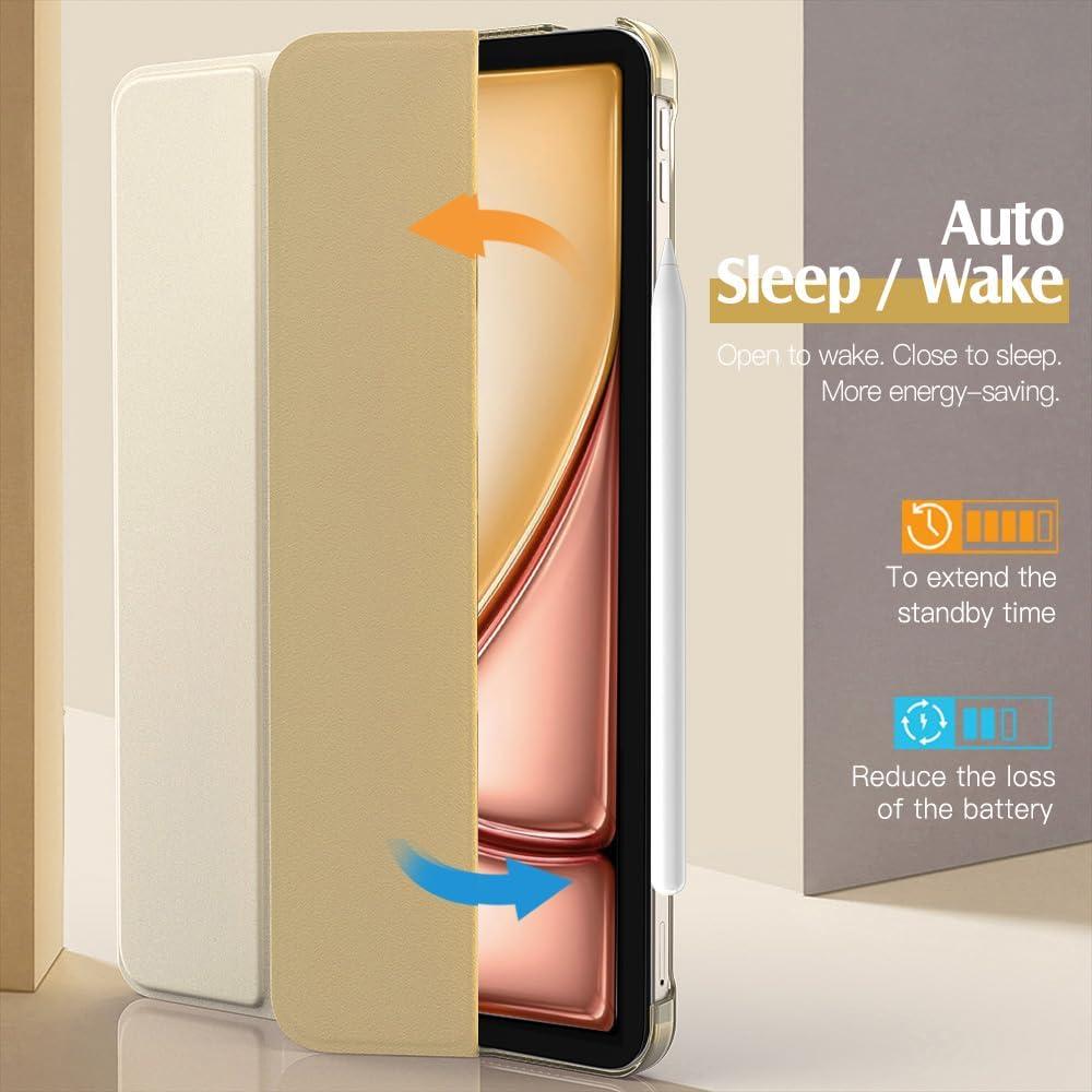 image:imageTiMOVO for iPad Air 11 Inch Case M3M220252024 iPad Air 5th Generation 20224th Gen 2020 109 Inch Slim Hard Translucent Back Cover Support Auto WakeSleep Space GrayAStarlight