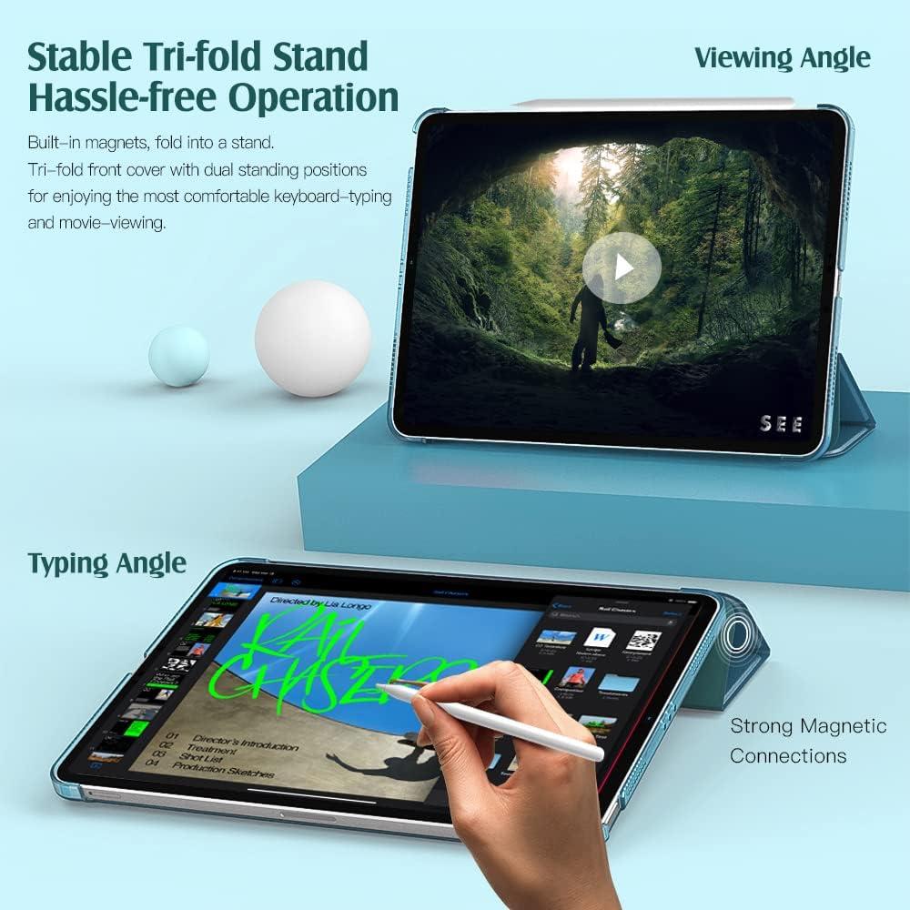 image:imageTiMOVO for iPad Air 11 Inch Case M3M220252024 iPad Air 5th Generation 20224th Gen 2020 109 Inch Slim Hard Translucent Back Cover Support Auto WakeSleep Space GrayTurquoise