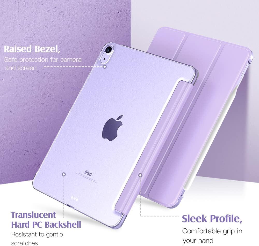 image:imageTiMOVO for iPad Air 11 Inch Case M3M220252024 iPad Air 5th Generation 20224th Gen 2020 109 Inch Slim Hard Translucent Back Cover Support Auto WakeSleep Space GrayTaro Purple