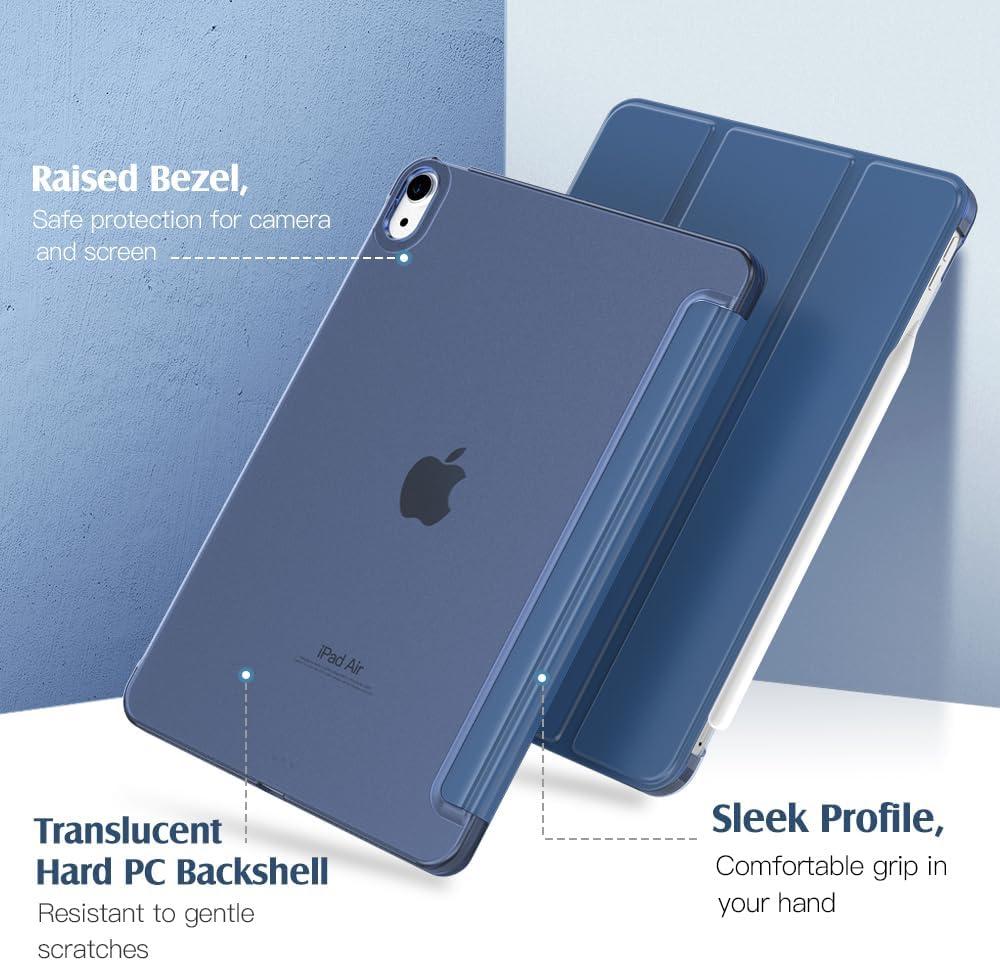 image:imageTiMOVO for iPad Air 11 Inch Case M3M220252024 iPad Air 5th Generation 20224th Gen 2020 109 Inch Slim Hard Translucent Back Cover Support Auto WakeSleep Space GrayDark Sea Blue