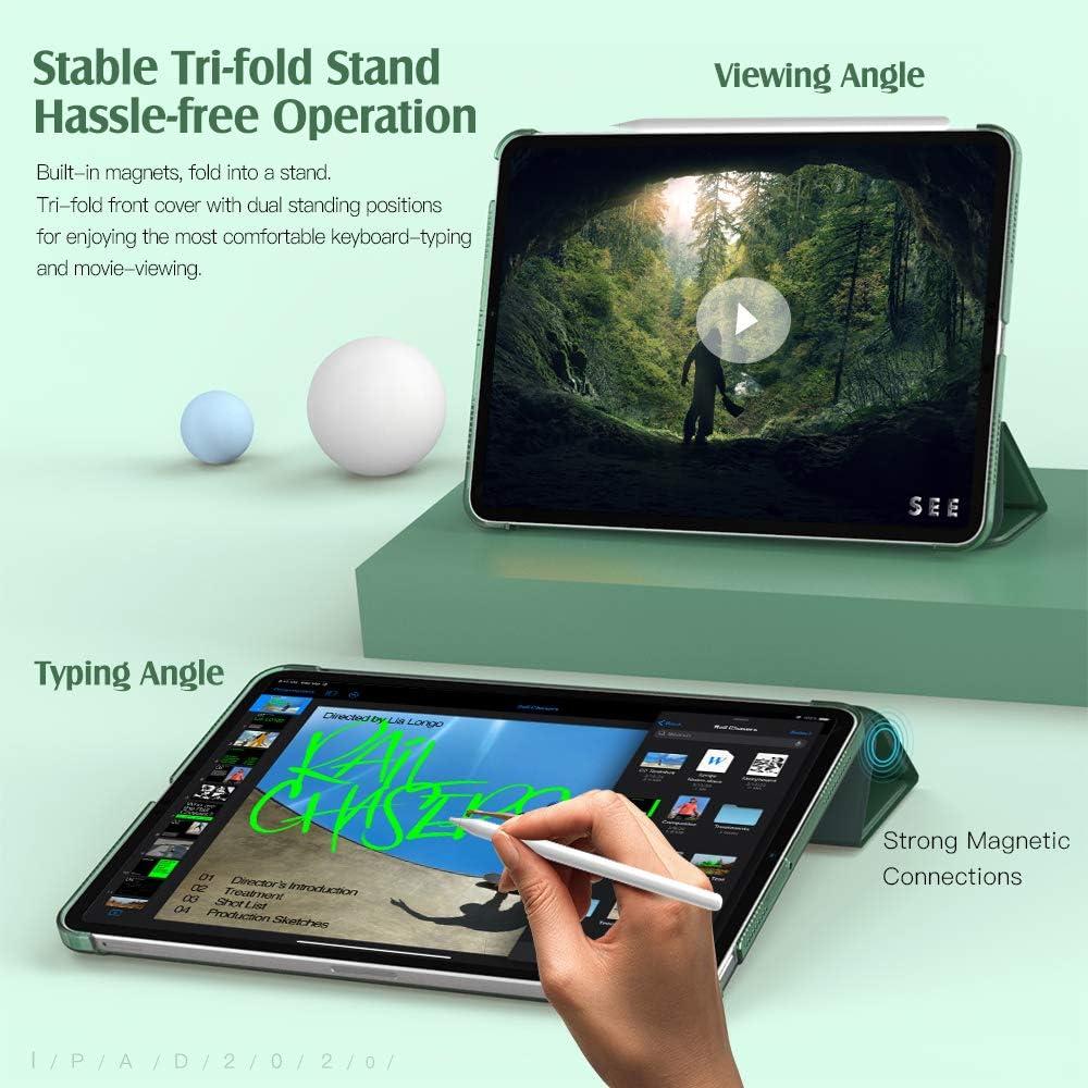 image:imageTiMOVO for iPad Air 11 Inch Case M3M220252024 iPad Air 5th Generation 20224th Gen 2020 109 Inch Slim Hard Translucent Back Cover Support Auto WakeSleep Space GrayMidnight Green