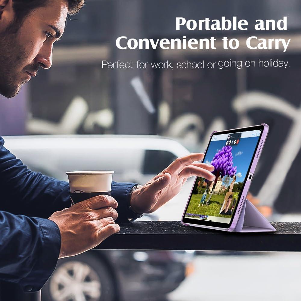 image:imageTiMOVO for iPad Air 11 Inch Case M3M220252024 iPad Air 5th Generation 20224th Gen 2020 109 Inch Slim Hard Translucent Back Cover Support Auto WakeSleep Space GrayTaro Purple