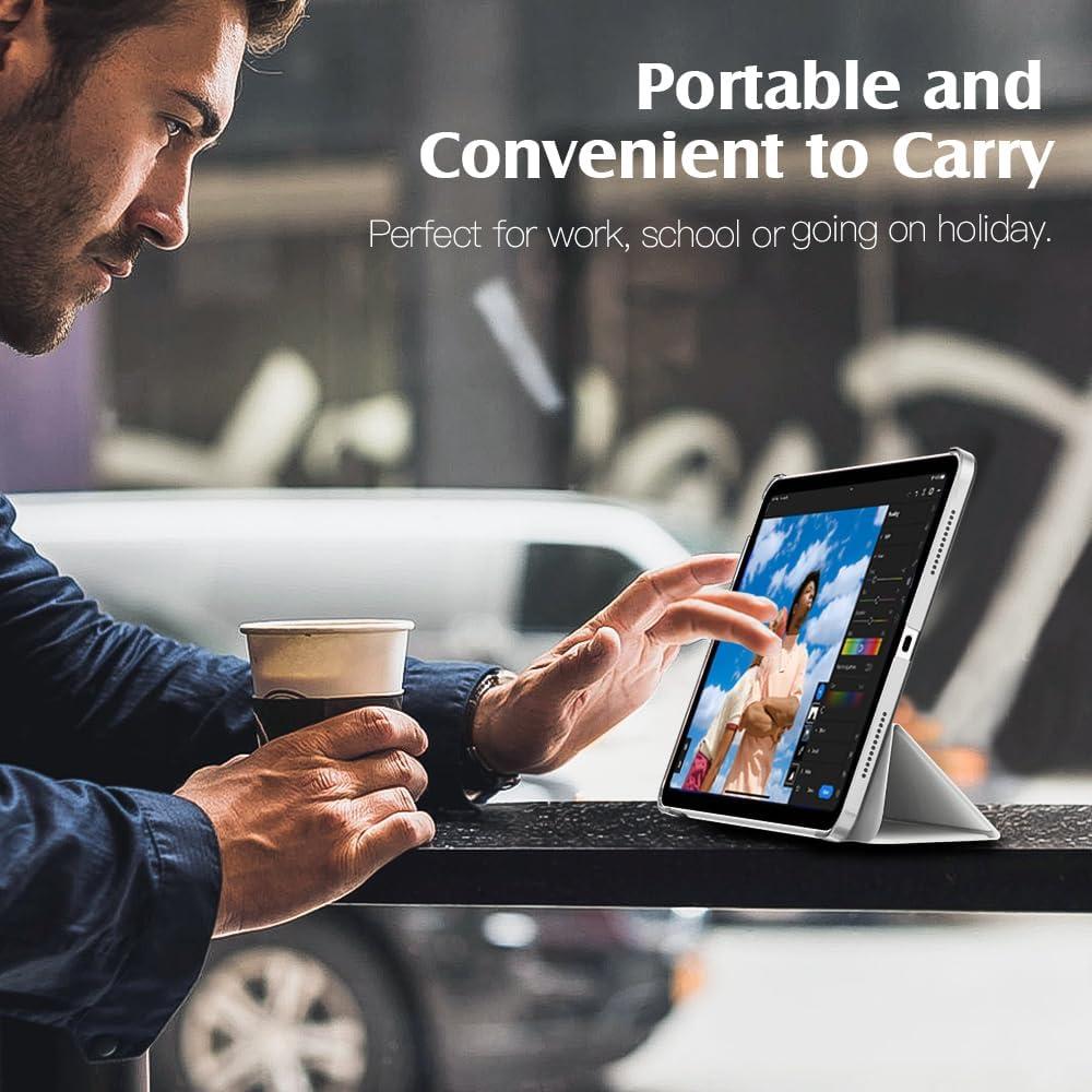 image:imageTiMOVO for iPad Air 11 Inch Case M3M220252024 iPad Air 5th Generation 20224th Gen 2020 109 Inch Slim Hard Translucent Back Cover Support Auto WakeSleep Space GrayApricot Gray