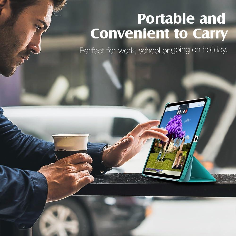 image:imageTiMOVO for iPad Air 11 Inch Case M3M220252024 iPad Air 5th Generation 20224th Gen 2020 109 Inch Slim Hard Translucent Back Cover Support Auto WakeSleep Space GrayBondi Blue