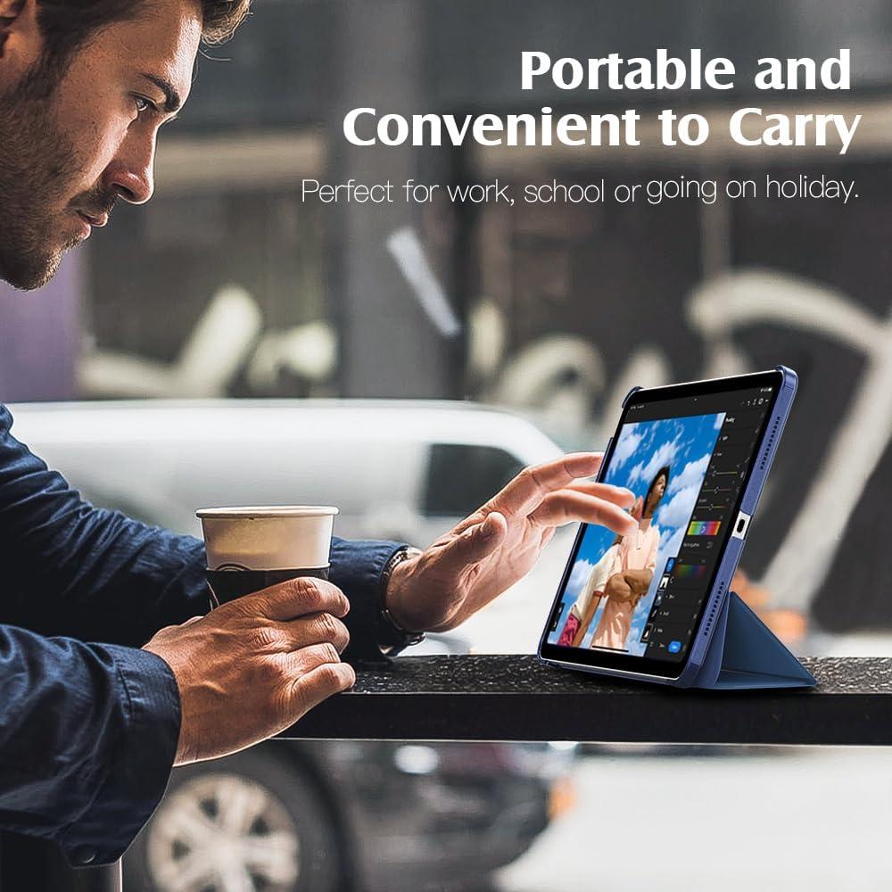 image:imageTiMOVO for iPad Air 11 Inch Case M3M220252024 iPad Air 5th Generation 20224th Gen 2020 109 Inch Slim Hard Translucent Back Cover Support Auto WakeSleep Space GrayDark Sea Blue