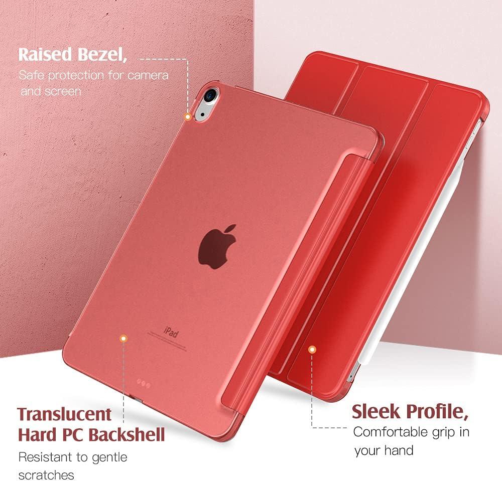 image:imageTiMOVO for iPad Air 11 Inch Case M3M220252024 iPad Air 5th Generation 20224th Gen 2020 109 Inch Slim Hard Translucent Back Cover Support Auto WakeSleep Space GrayRed