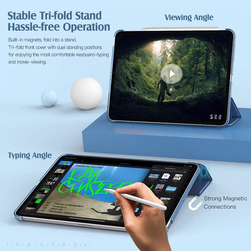 image:imageTiMOVO for iPad Air 11 Inch Case M3M220252024 iPad Air 5th Generation 20224th Gen 2020 109 Inch Slim Hard Translucent Back Cover Support Auto WakeSleep Space GrayNavy Blue