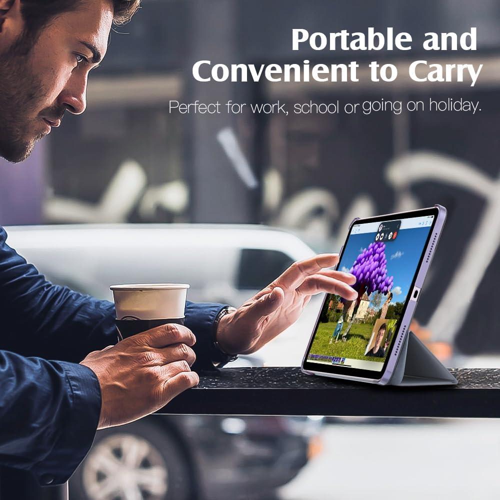 image:imageTiMOVO for iPad Air 11 Inch Case M3M220252024 iPad Air 5th Generation 20224th Gen 2020 109 Inch Slim Hard Translucent Back Cover Support Auto WakeSleep Space GrayGrey Purple