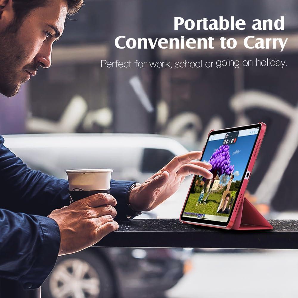image:imageTiMOVO for iPad Air 11 Inch Case M3M220252024 iPad Air 5th Generation 20224th Gen 2020 109 Inch Slim Hard Translucent Back Cover Support Auto WakeSleep Space GrayWine Red