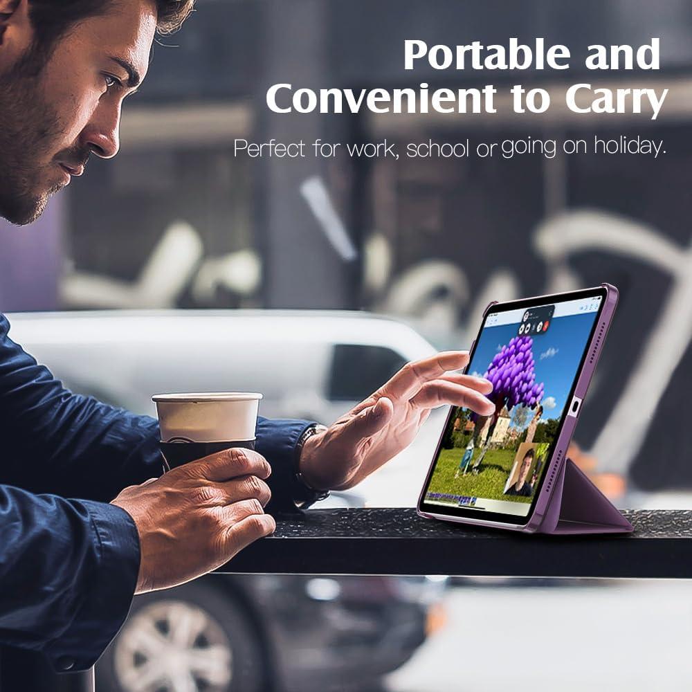 image:imageTiMOVO for iPad Air 11 Inch Case M3M220252024 iPad Air 5th Generation 20224th Gen 2020 109 Inch Slim Hard Translucent Back Cover Support Auto WakeSleep Space GrayDark Purple