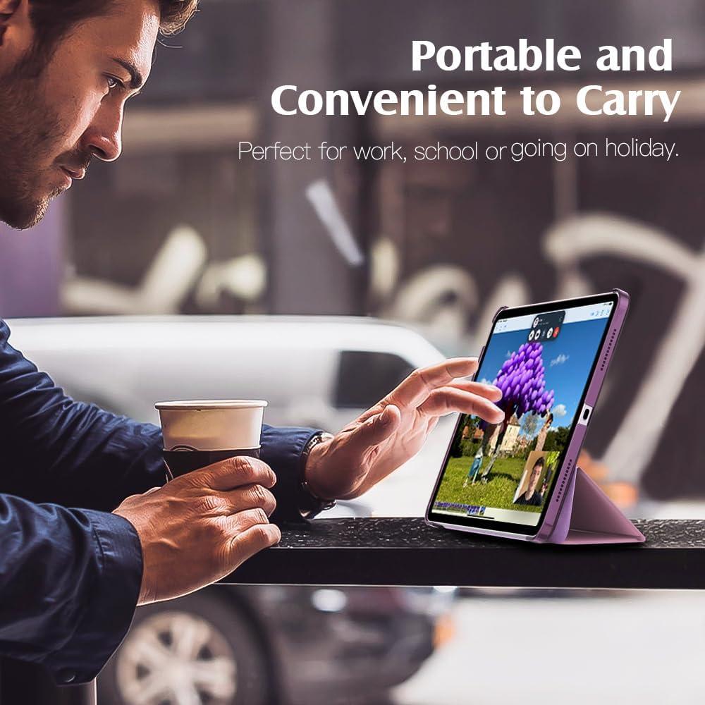 image:imageTiMOVO for iPad Air 11 Inch Case M3M220252024 iPad Air 5th Generation 20224th Gen 2020 109 Inch Slim Hard Translucent Back Cover Support Auto WakeSleep Space GraySmokey Purple