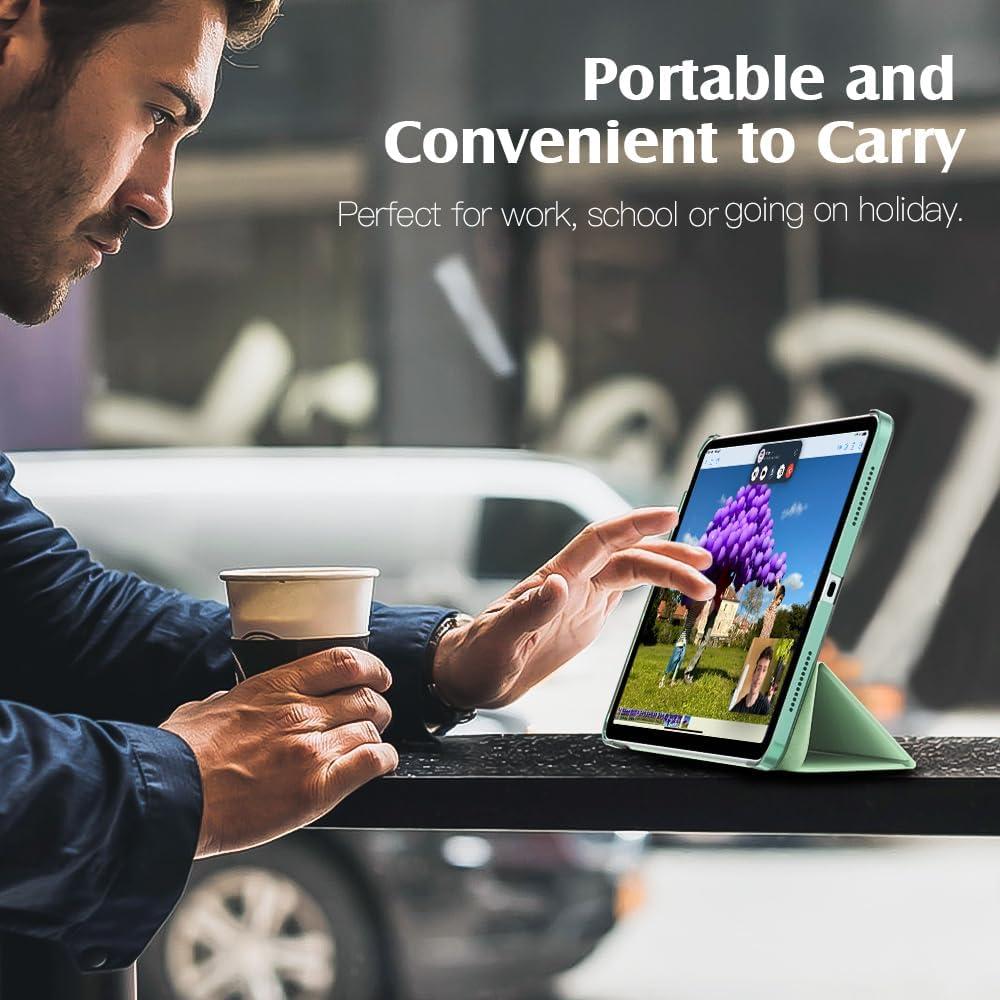 image:imageTiMOVO for iPad Air 11 Inch Case M3M220252024 iPad Air 5th Generation 20224th Gen 2020 109 Inch Slim Hard Translucent Back Cover Support Auto WakeSleep Space GrayGreen
