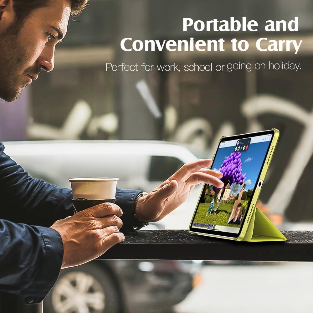 image:imageTiMOVO for iPad Air 11 Inch Case M3M220252024 iPad Air 5th Generation 20224th Gen 2020 109 Inch Slim Hard Translucent Back Cover Support Auto WakeSleep Space GrayCyber Lime