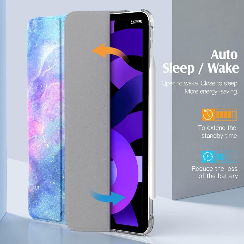 image:imageTiMOVO for iPad Air 11 Inch Case M3M220252024 iPad Air 5th Generation 20224th Gen 2020 109 Inch Slim Hard Translucent Back Cover Support Auto WakeSleep Space GrayDreamy Nebula