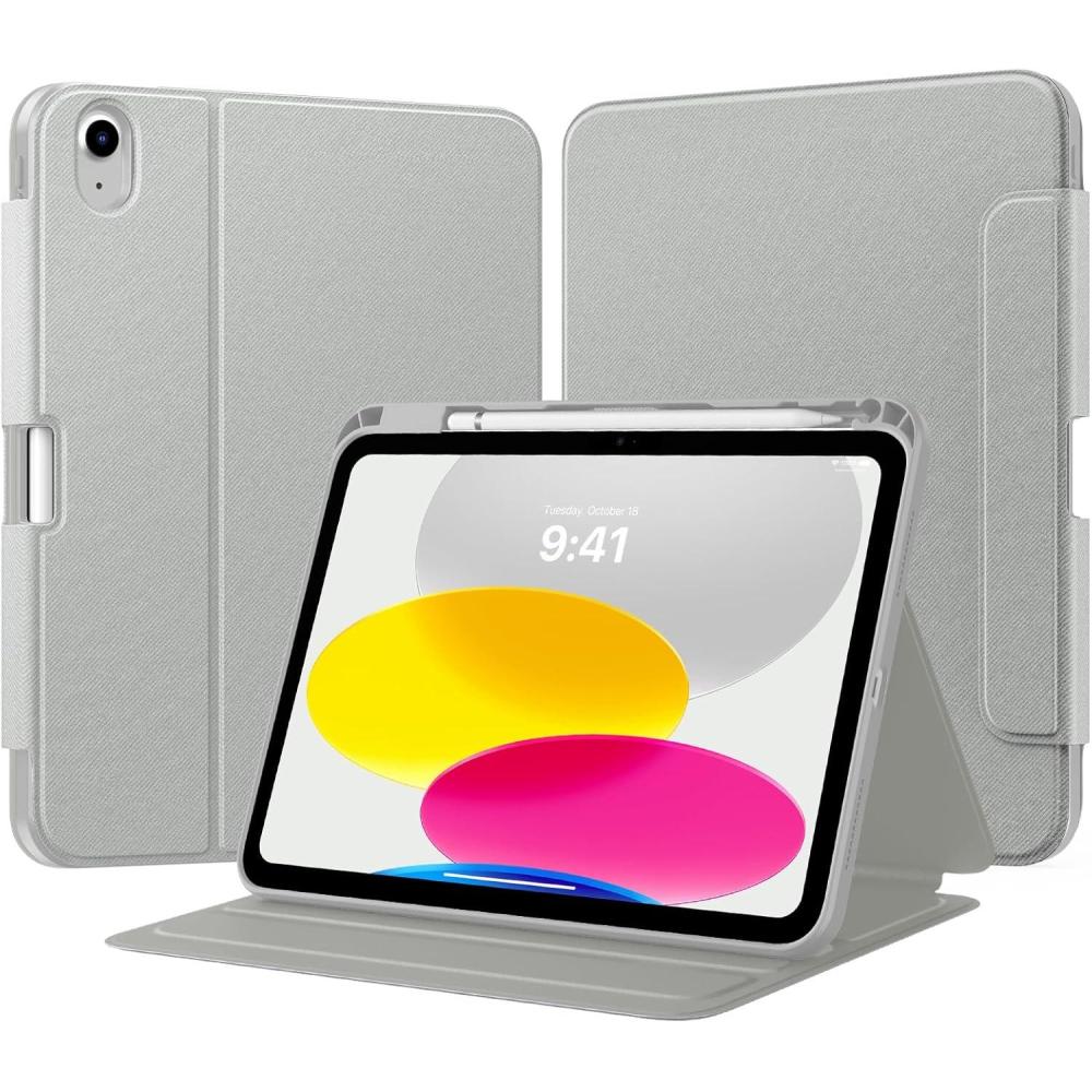 image:imageTiMOVO Case for iPad A16 11th Generation 11 Inch 2025 iPad 10th Generation 109 inch 2022 with Pencil Holder Protective Folio Stand Cover MultiAngle Viewing Blue Starry SkySilver