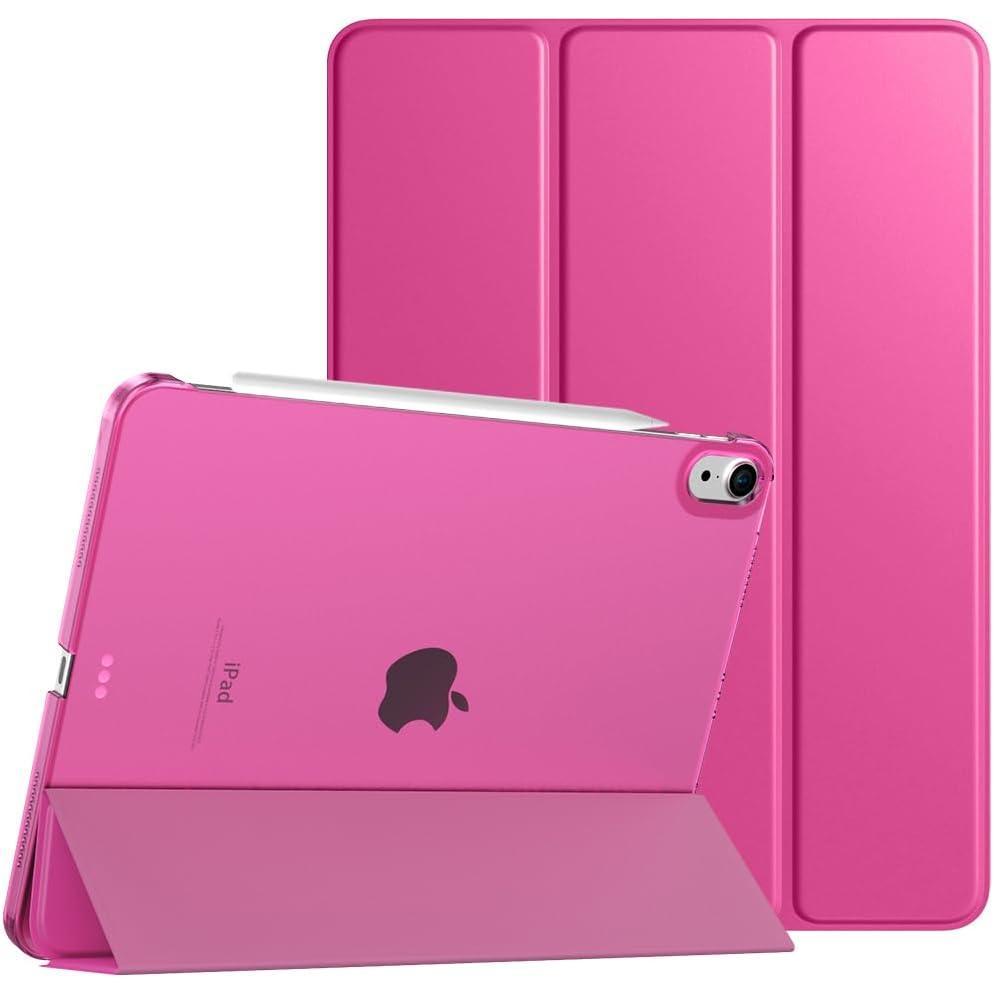 image:imageTiMOVO for iPad Air 11 Inch Case M3M220252024 iPad Air 5th Generation 20224th Gen 2020 109 Inch Slim Hard Translucent Back Cover Support Auto WakeSleep Space GrayBegonia Red