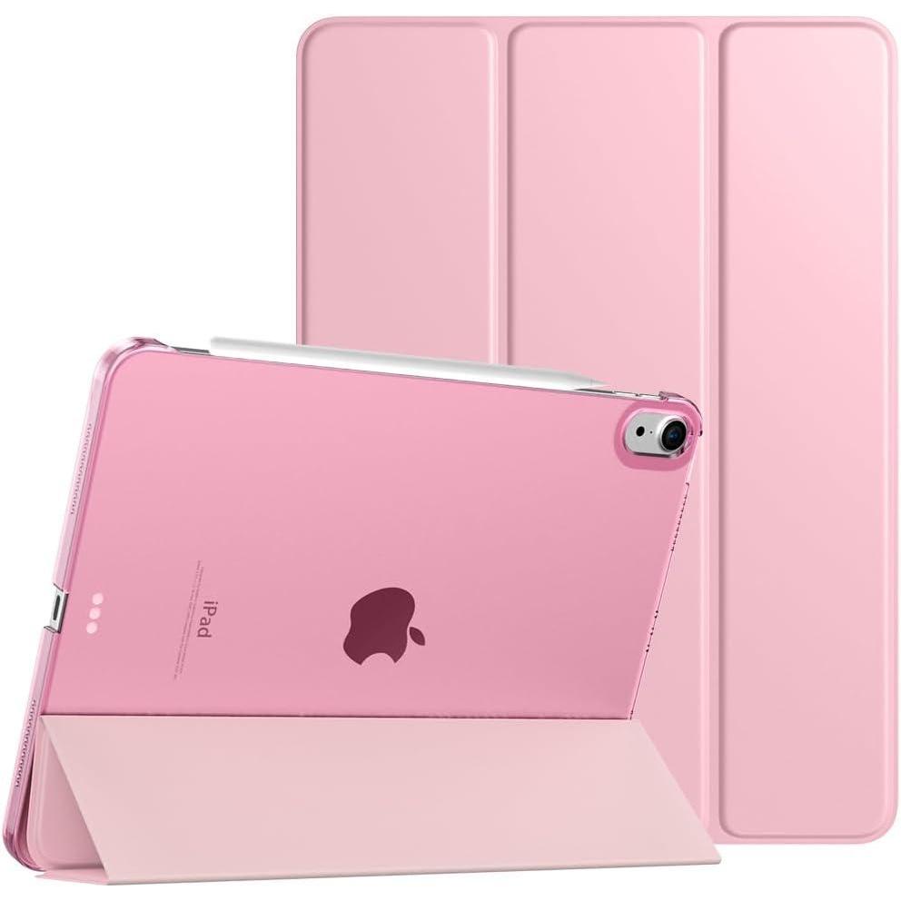 image:imageTiMOVO for iPad Air 11 Inch Case M3M220252024 iPad Air 5th Generation 20224th Gen 2020 109 Inch Slim Hard Translucent Back Cover Support Auto WakeSleep Space GrayFlowers Pink